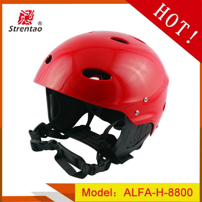 Adjustable ABS+EVA Drifting Protect Helmet Customized Nylon Strap LED Light Safety Helmet for Water Sport