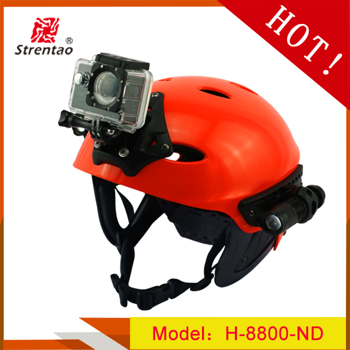 Adjustable ABS+EVA Drifting Protect Helmet Customized Nylon Strap LED Light Safety Helmet for Water Sport