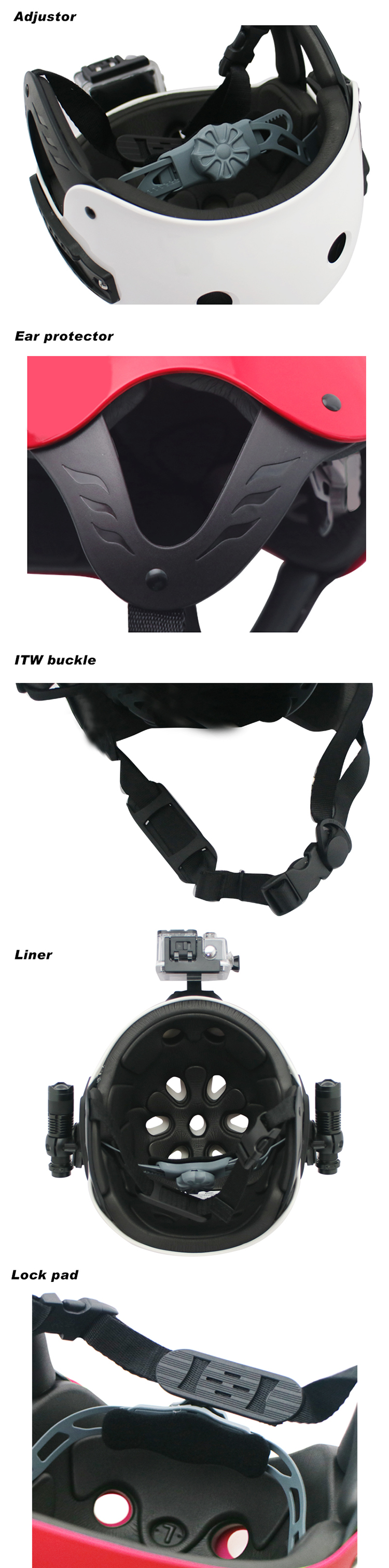 Hot Sale Factory Direct Price Helmet Led Lighting Helmet Kayak Outdoor Water Helmet